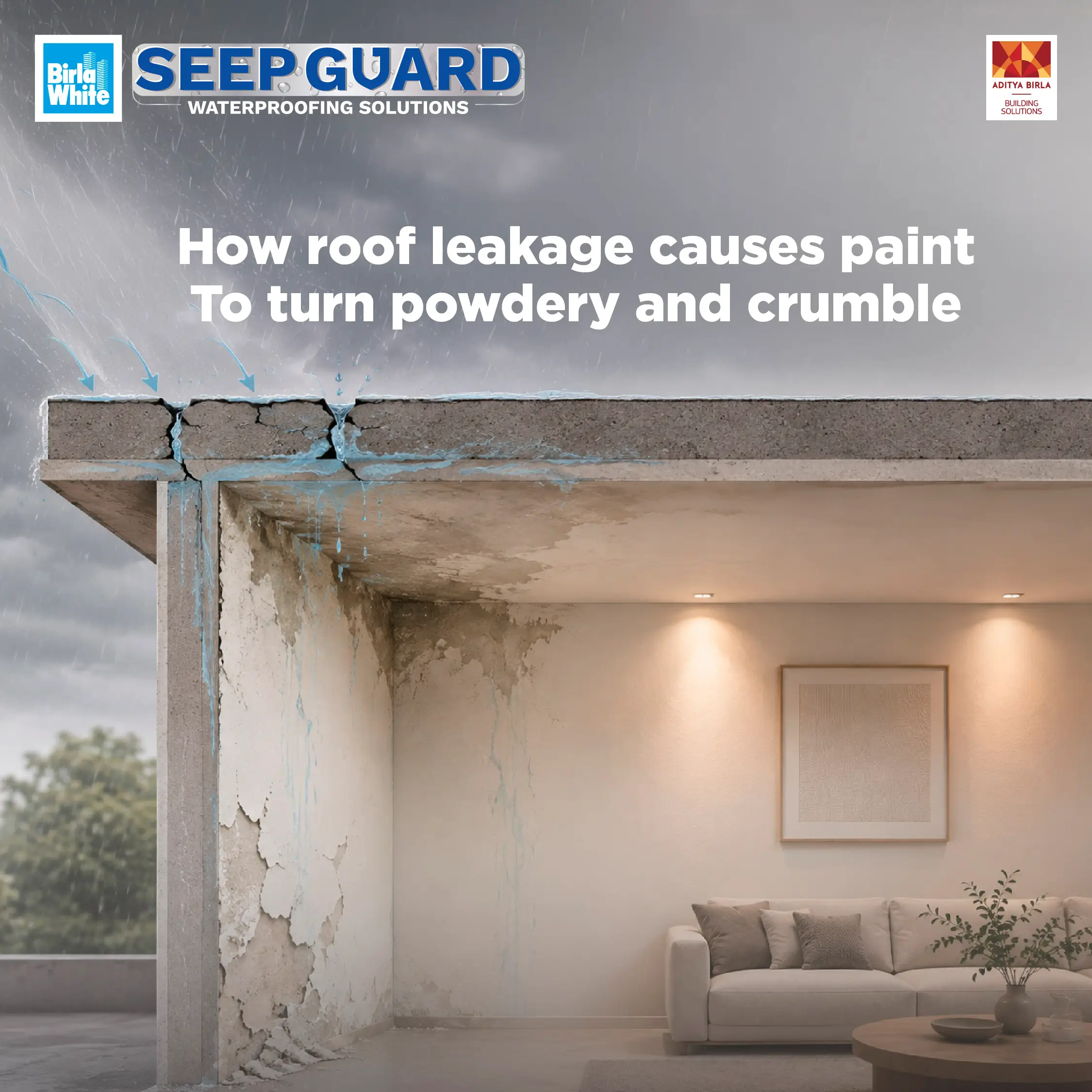 How Roof Leakage Causes Paint to Turn Powdery and Crumble.webp