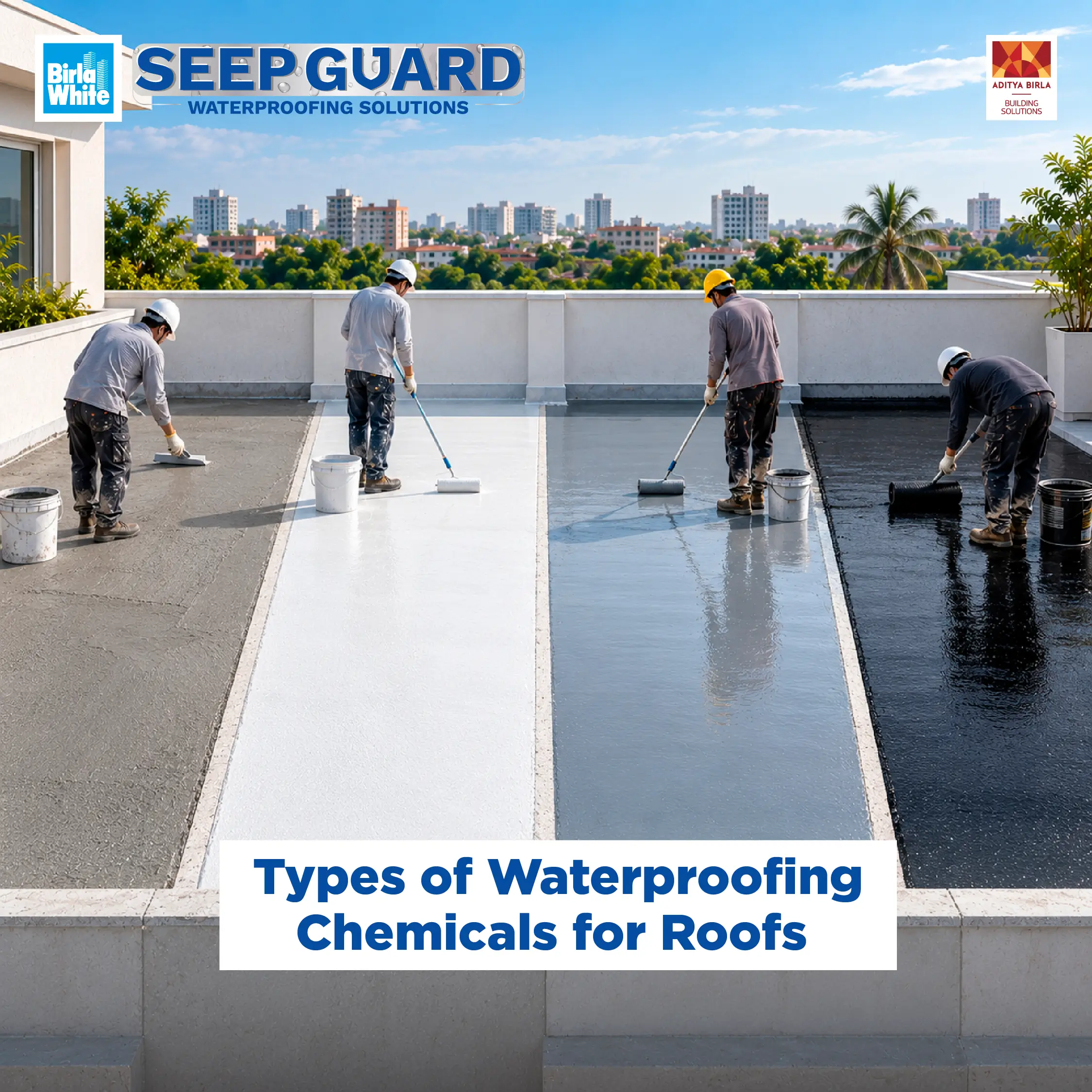 Types of waterproofing chemicals for roofs