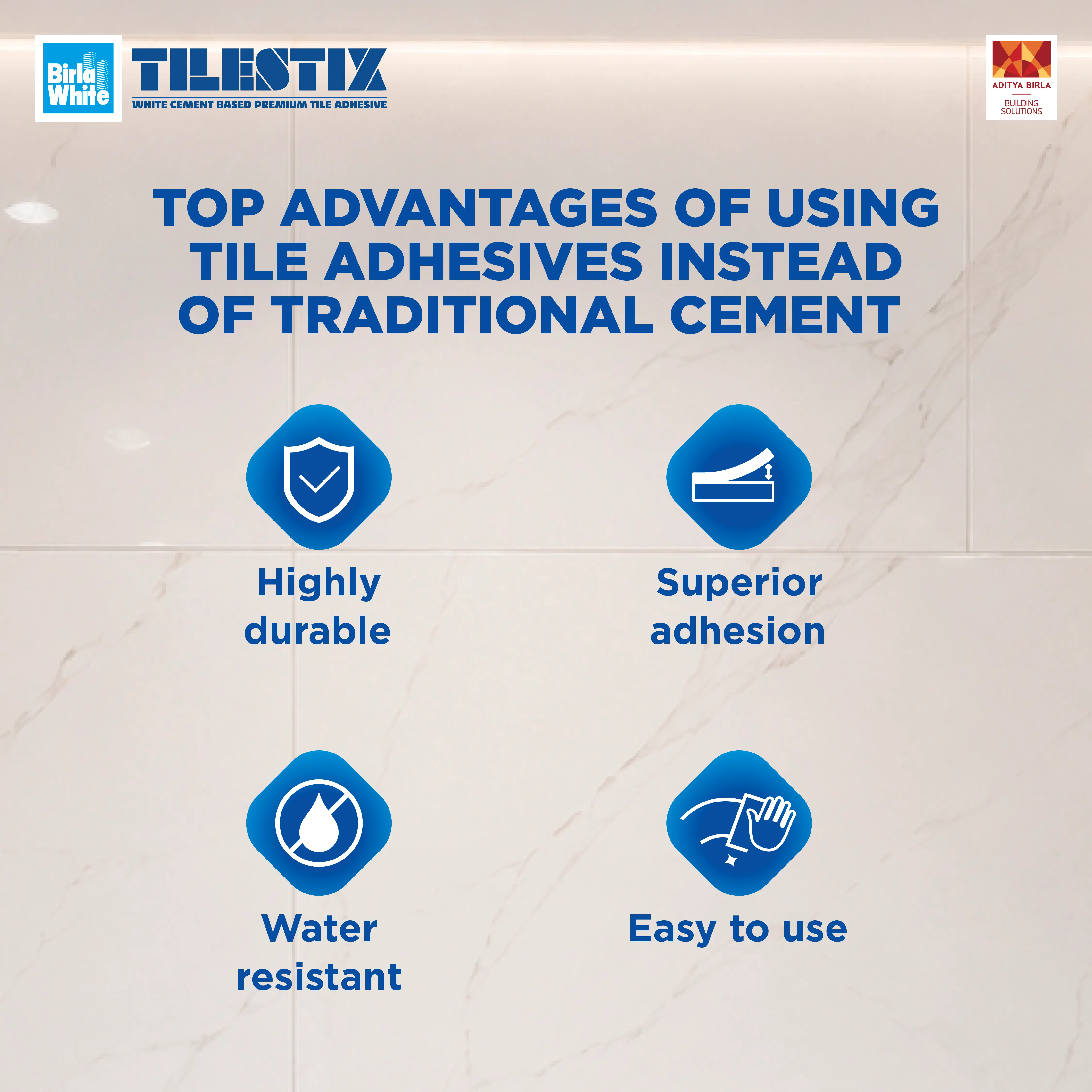 Top advantages of using tile adhesives instead of traditional cement